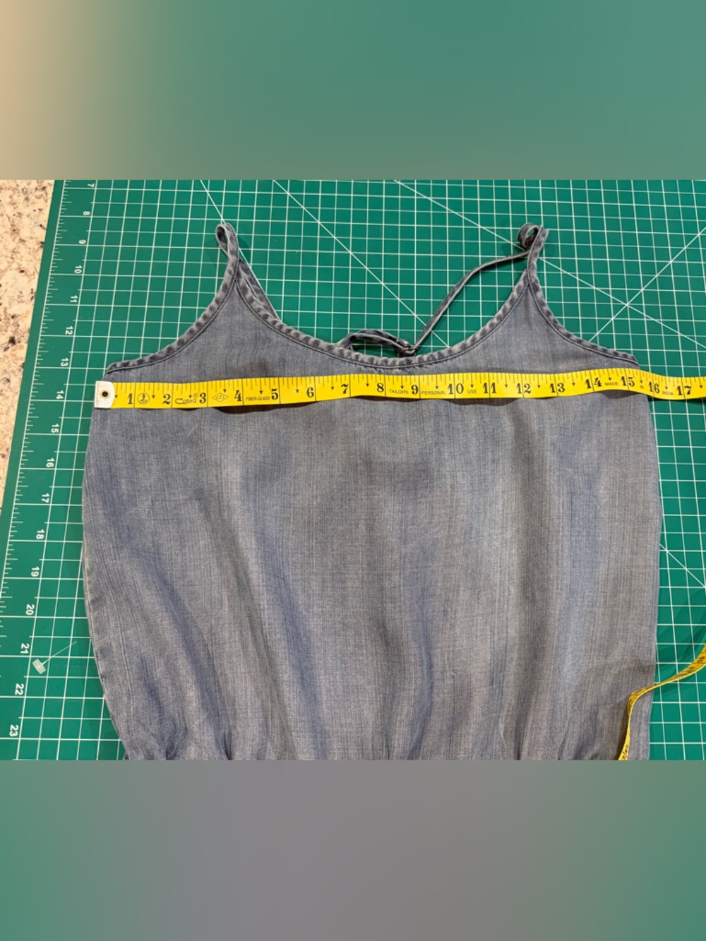 Gap 1969 Chambray Romper Blue Tie Waist Sleeveless Size XS - Picture 5 of 5